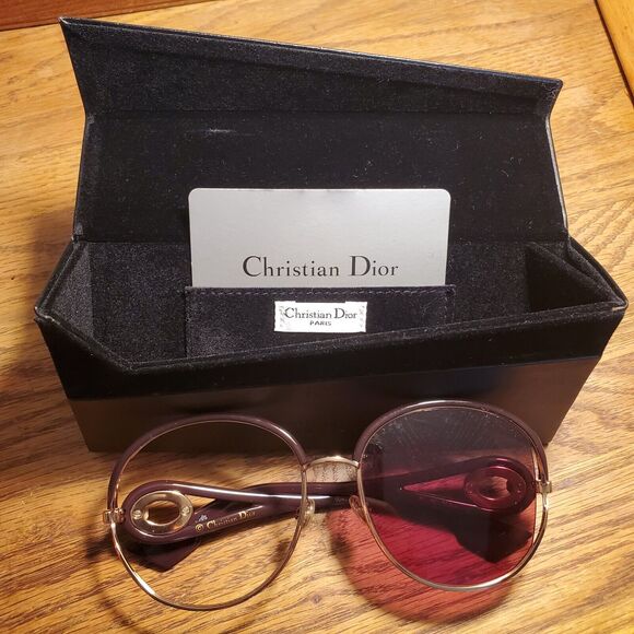 Dior New Volute 57mm Gradient Lens Round Frame & Sunglasses Case *Lens Missing - Picture 2 of 16